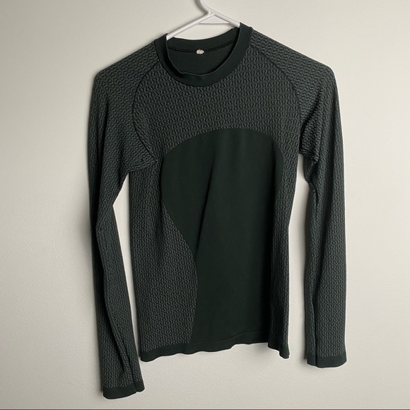 lululemon athletica Tops - Lululemon Swiftly Long Sleeve Shirt Black Logo 4